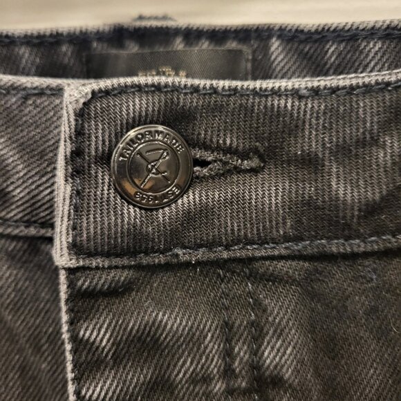 Tailor Made Black Jeans Size 27 High Waist Wide Leg - Picture 6 of 11